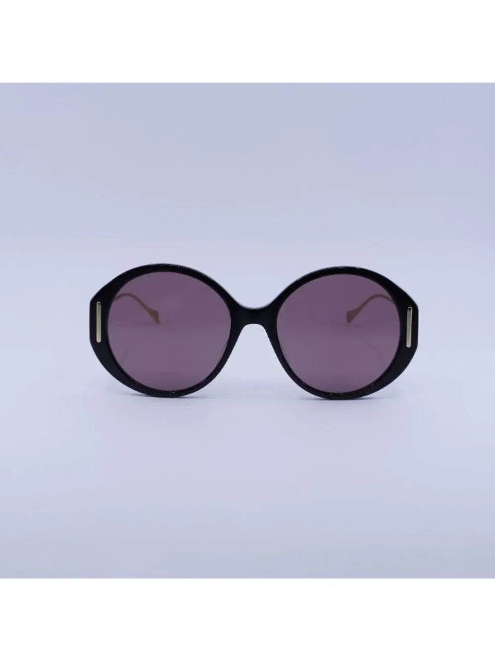 Gucci GG1202S 001 Sunglasses Black Round Frame, Brown Lenses